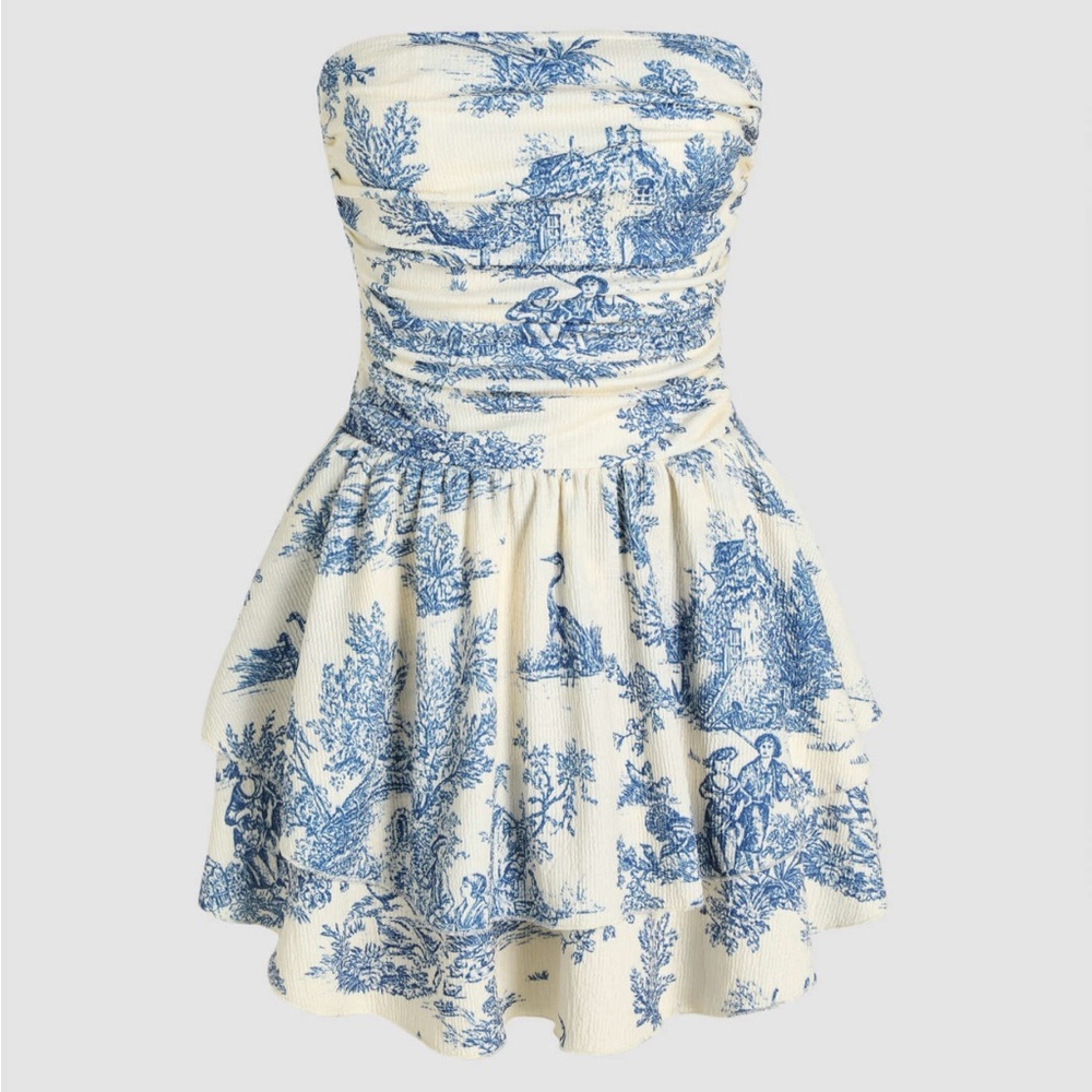 Cider Blue and White Dress